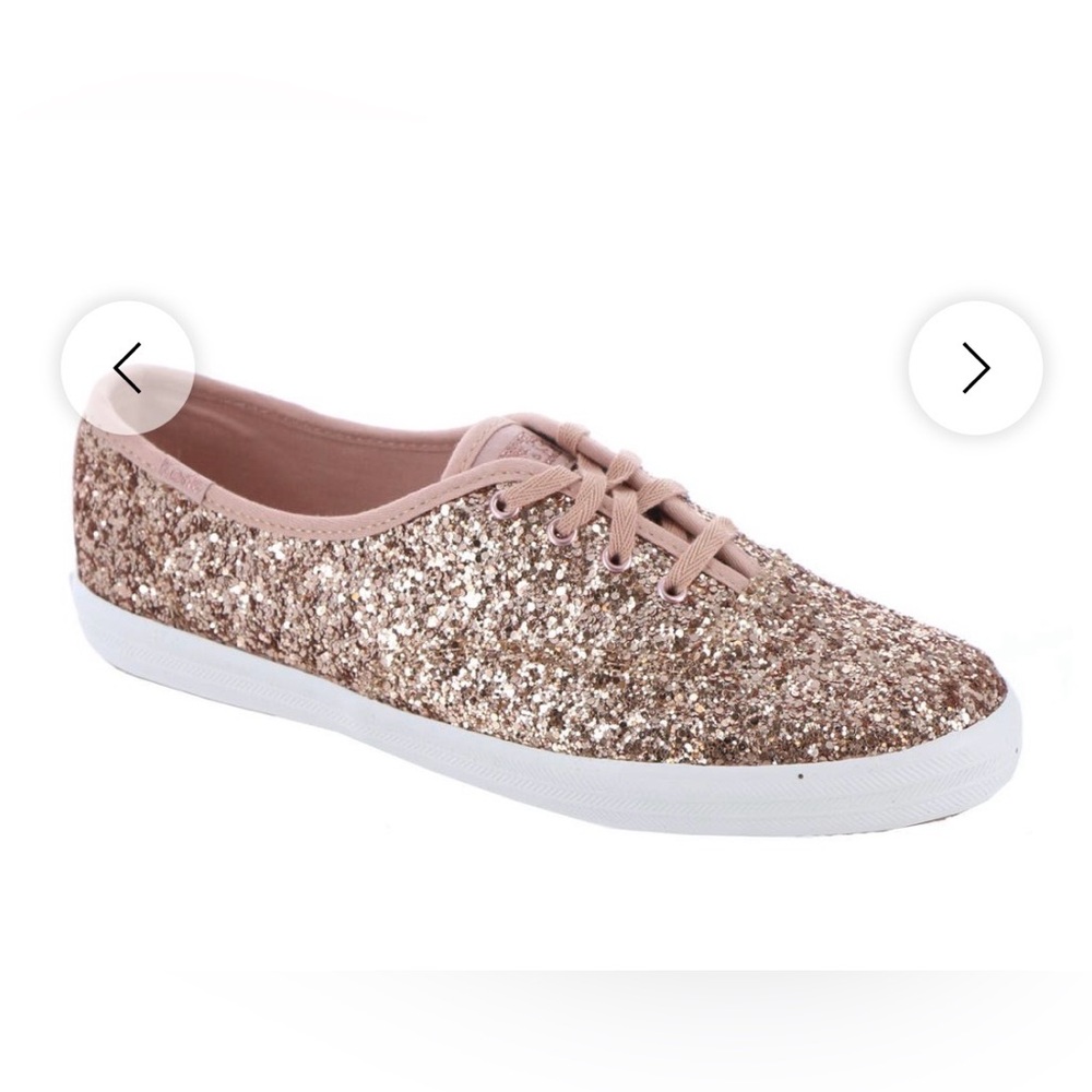 Keds Champion Glitter Celebrations Rose Gold Sneakers lace up shoes